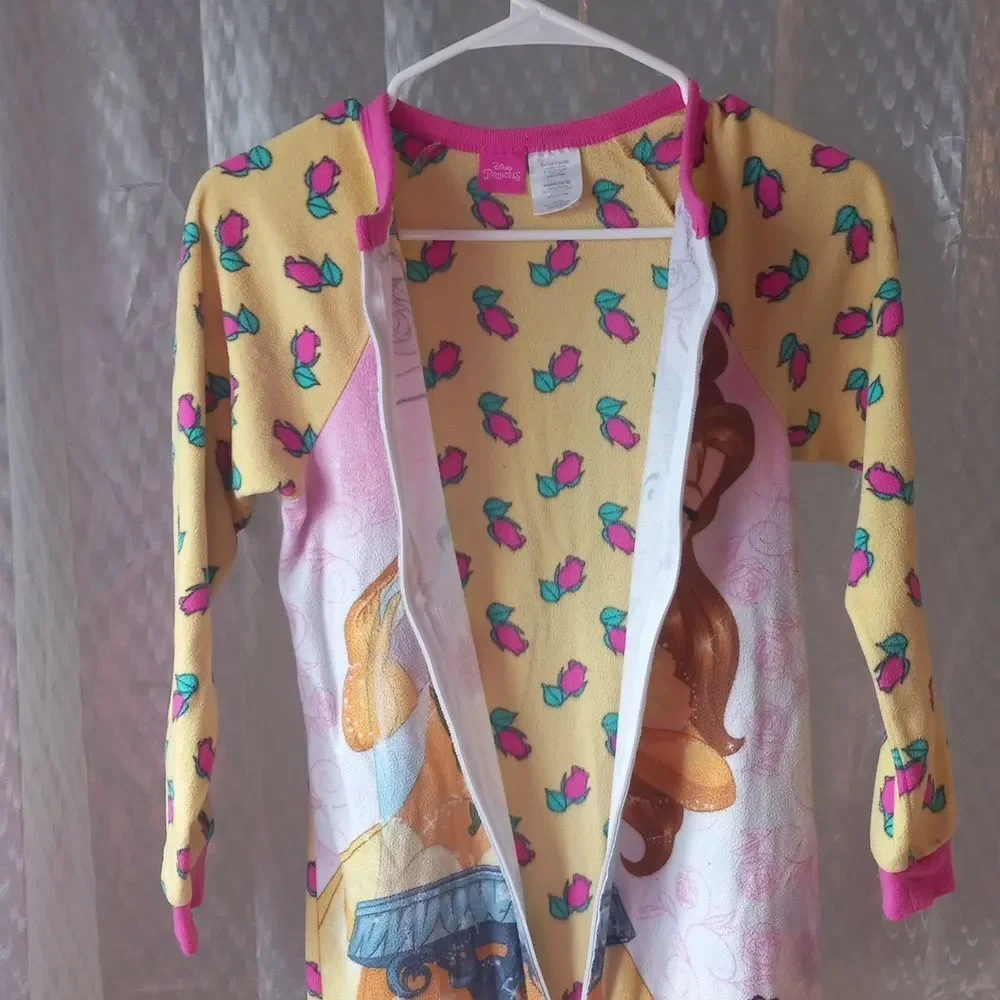 Disney Girls Beauty & the Beast Belle Fleece Sleeper Size 10/12